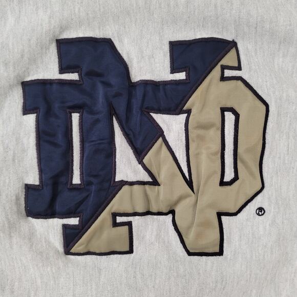 Vintage Champion Reverse Weave Notre-Dame Sweatshirt L/XL 22x27 Heavyweight - Picture 3 of 14